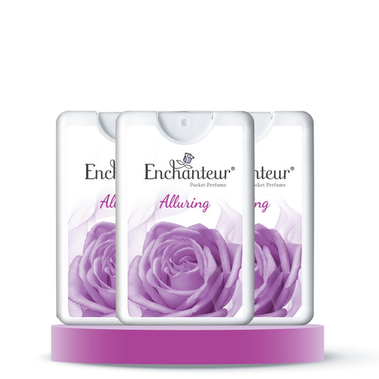 Enchanteur Alluring Pocket Perfume, (Pack of 3)