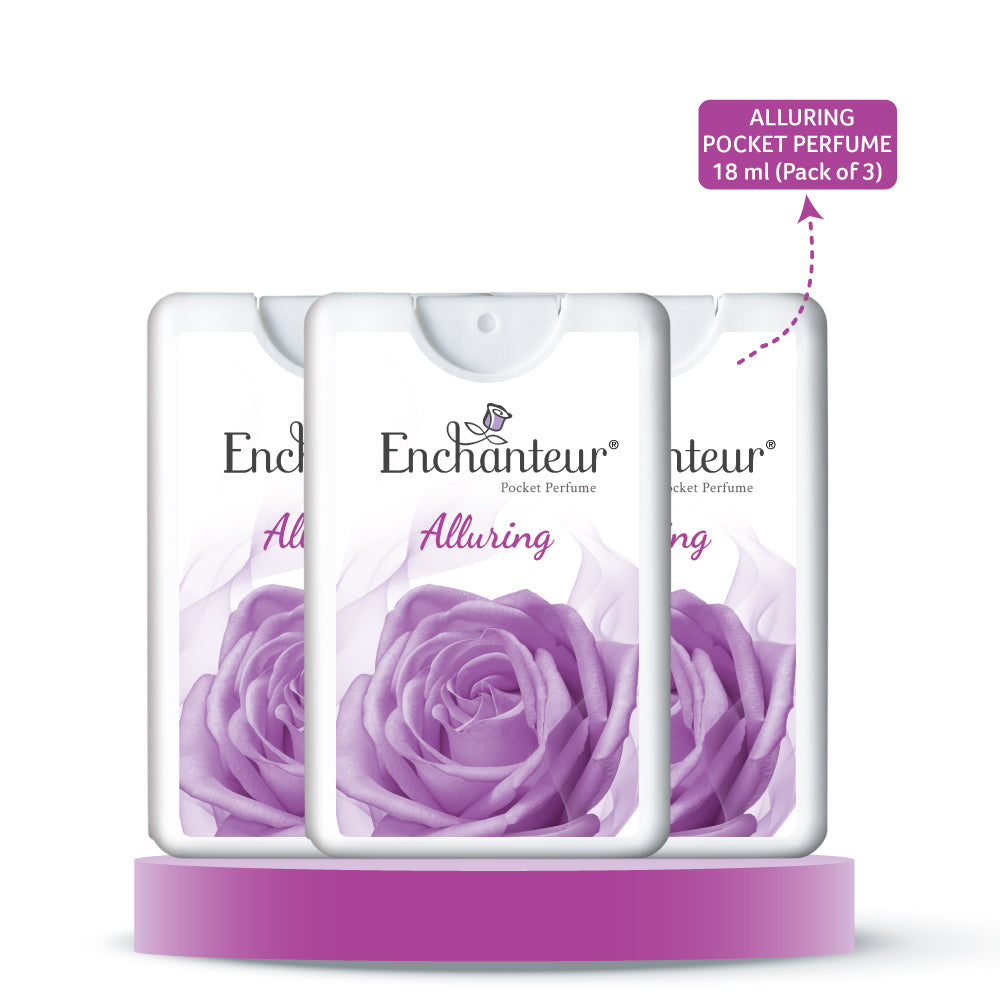 Enchanteur Alluring Pocket Perfume, (Pack of 3)