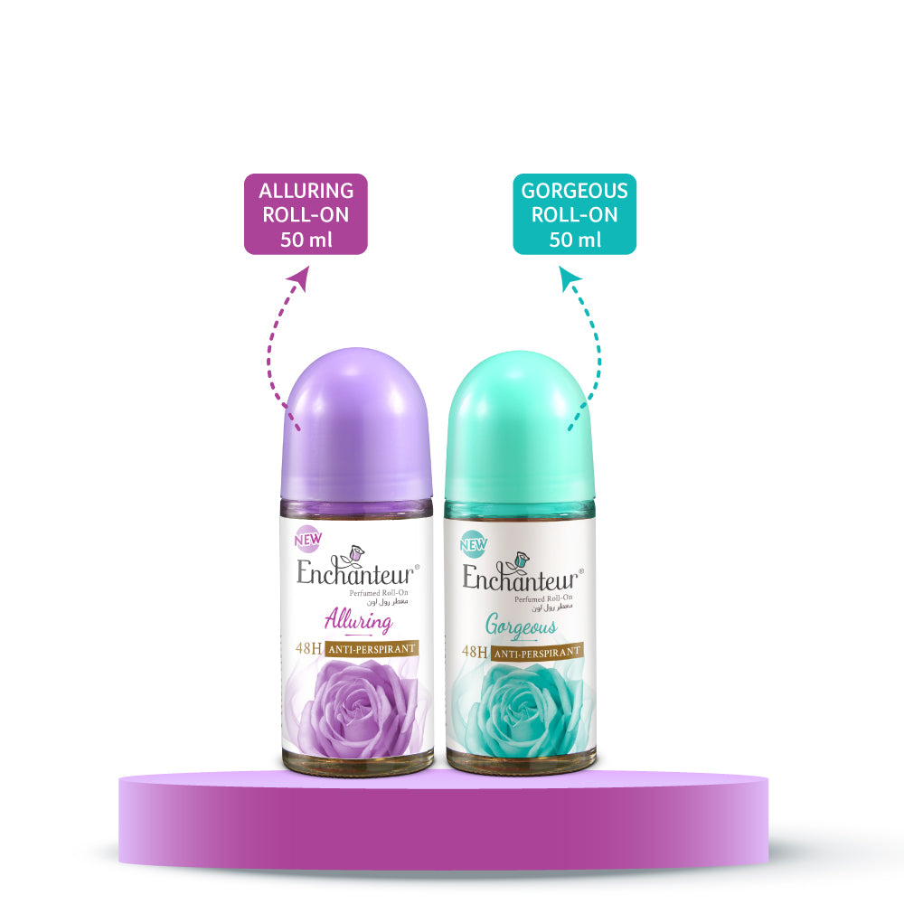 Enchanteur Alluring & Gorgeous Perfumed Roll-On Deo Combo