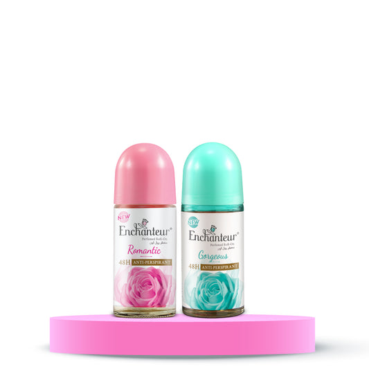 Enchanteur Romantic & Gorgeous Perfumed Roll-on Deo Combo