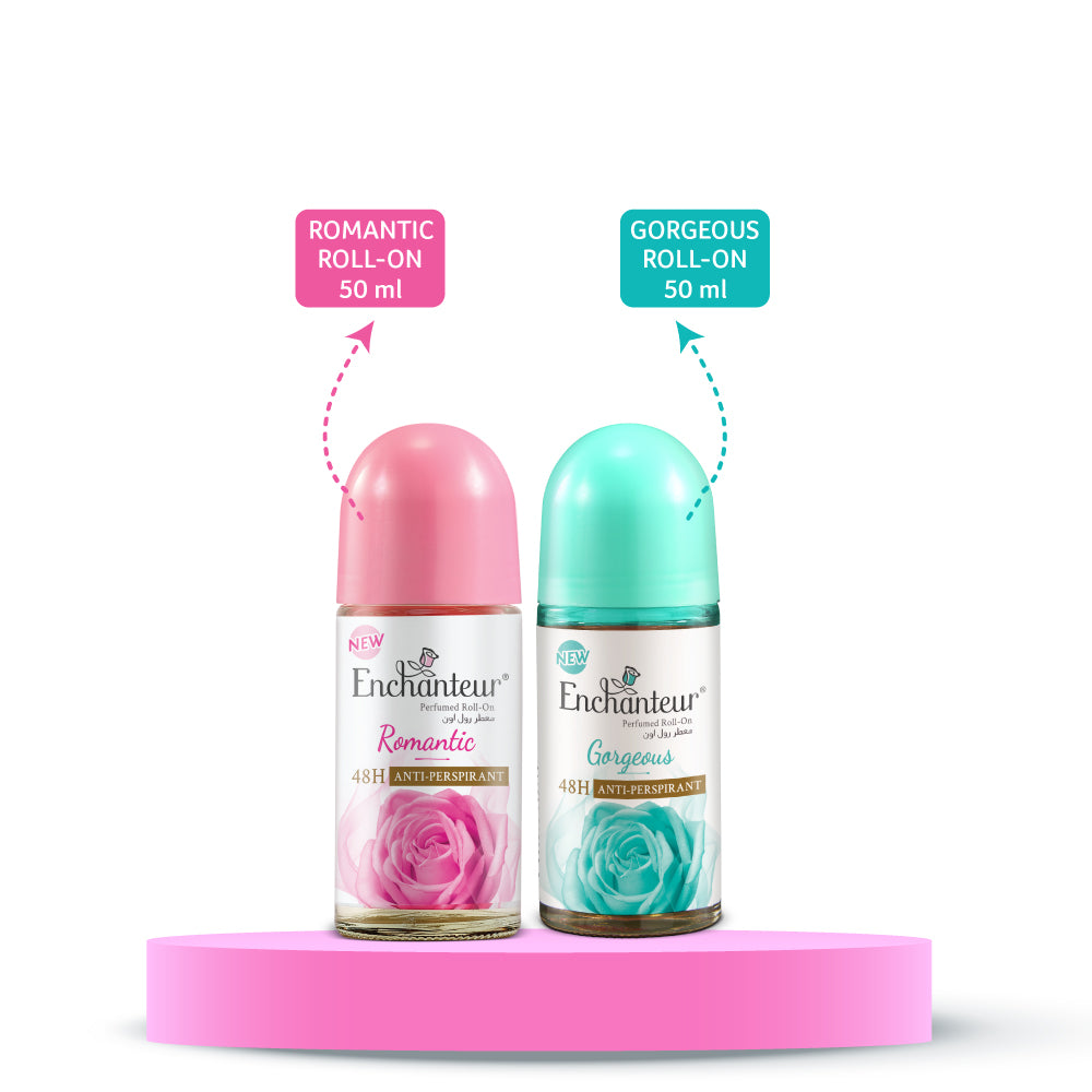 Enchanteur Romantic & Gorgeous Perfumed Roll-on Deo Combo