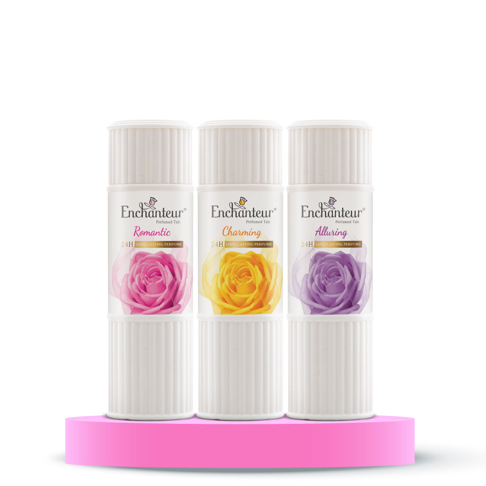 Enchanteur Romantic Talc, Charming Talc and Alluring Talc