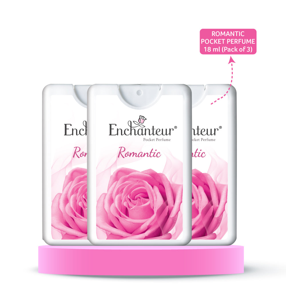 Enchanteur Romantic Pocket Perfume, (Pack of 3)