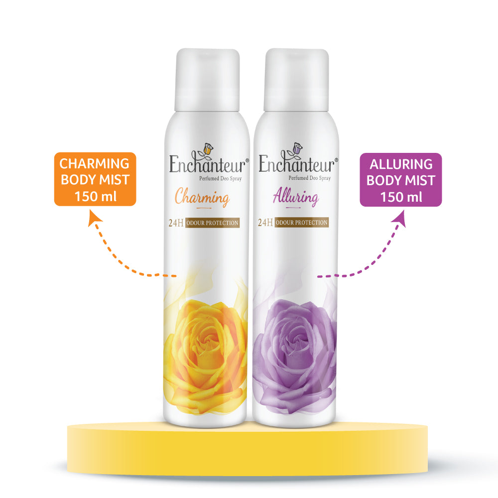 Enchanteur Charming and Alluring Perfumed Deo Spray, 150ml each