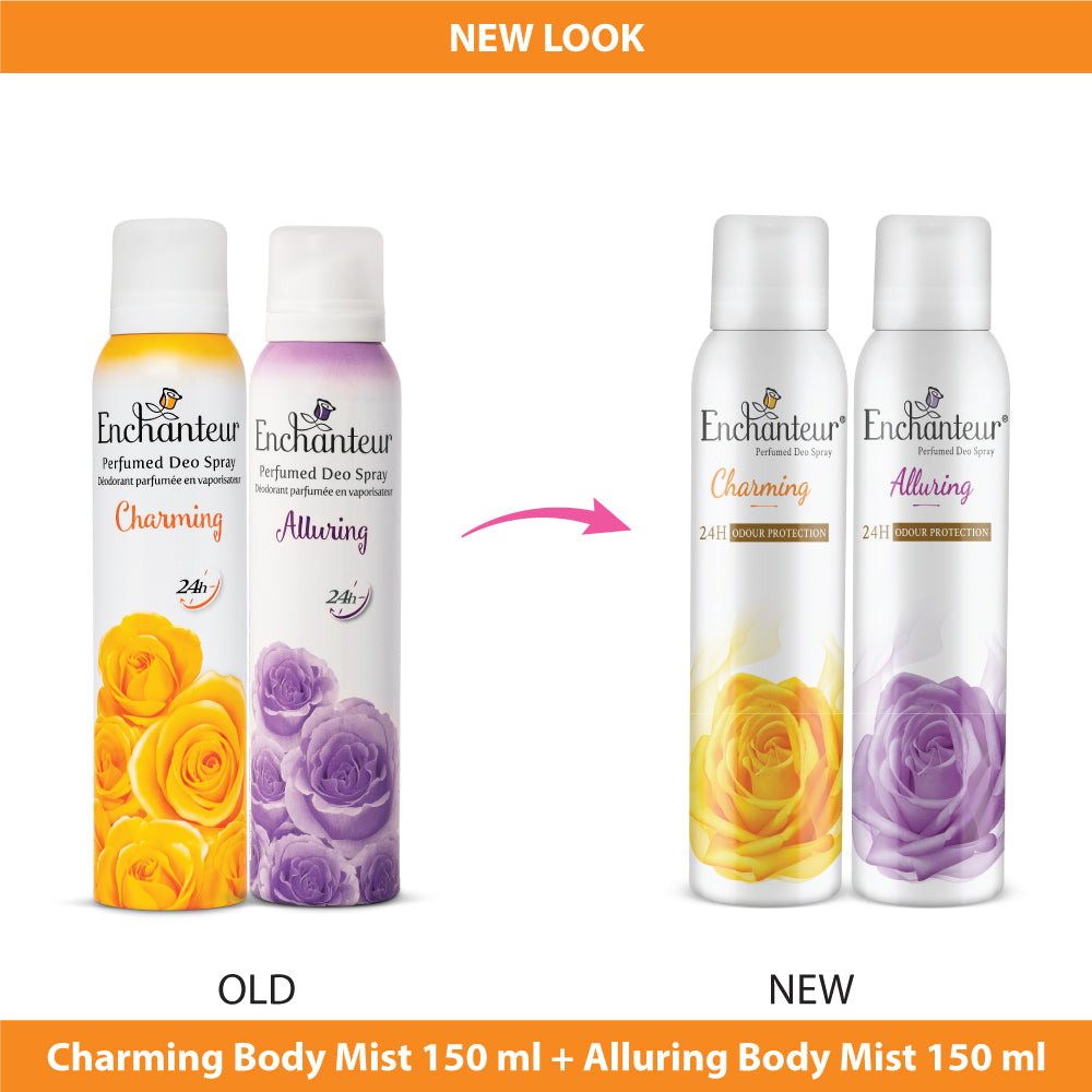 Enchanteur Charming and Alluring Perfumed Deo Spray, 150ml each