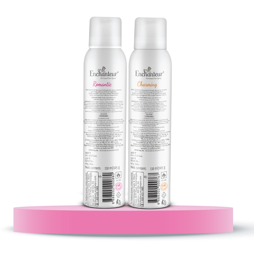 Enchanteur Romantic + Charming Deo (Pack of 2)