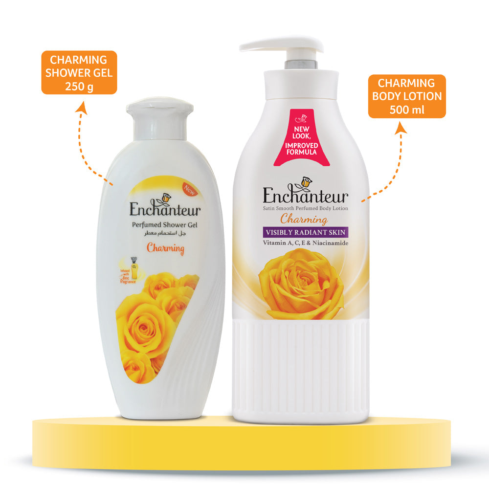 Enchanteur Charming Shower gel 250gms & Charming Hand and Body Lotion 500ml