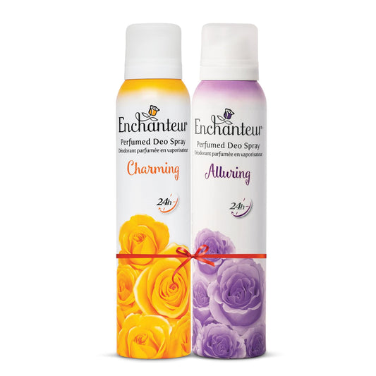 Enchanteur  Charming and Alluring Perfumed Deo Spray, 150ml each By Enchanteur