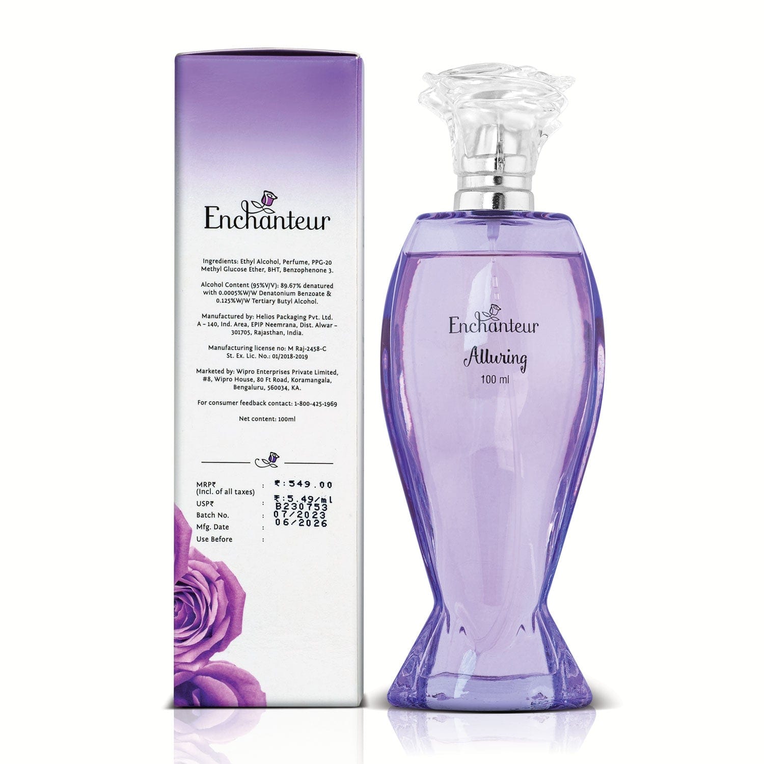 Enchanteur Alluring Daily wear Perfume for Women, 100ml By Enchanteur