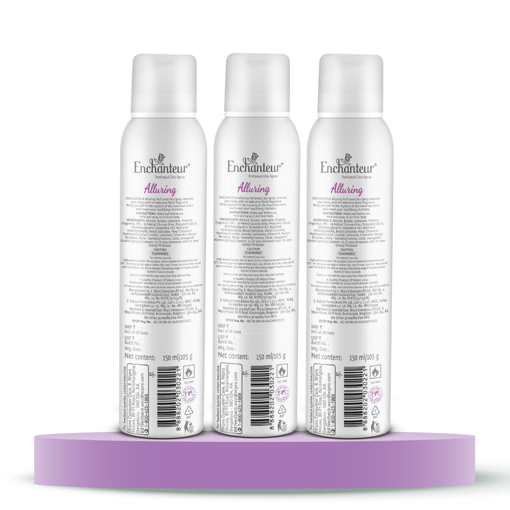 Enchanteur Alluring Deo (Pack of 3)