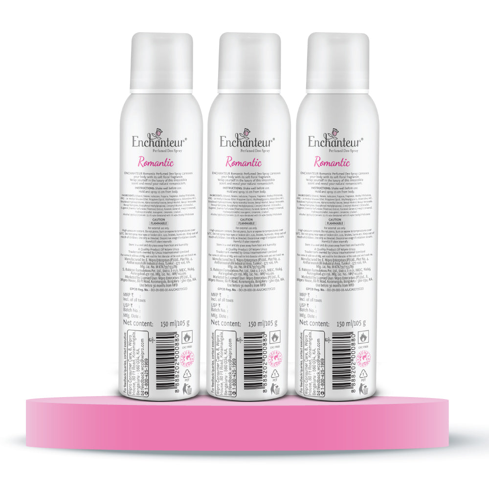 Enchanteur Romantic Deo (Pack of 3)