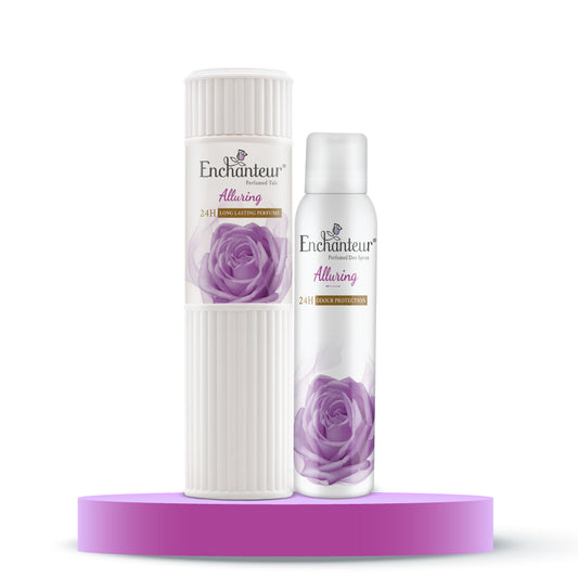 Enchanteur Alluring Perfumed Body Talc 250gms & Alluring Perfumed Deo Spray 150ml