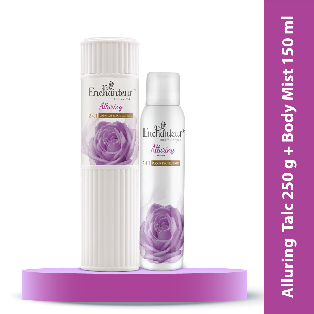 Enchanteur Alluring Perfumed Body Talc 250gms & Alluring Perfumed Deo Spray 150ml