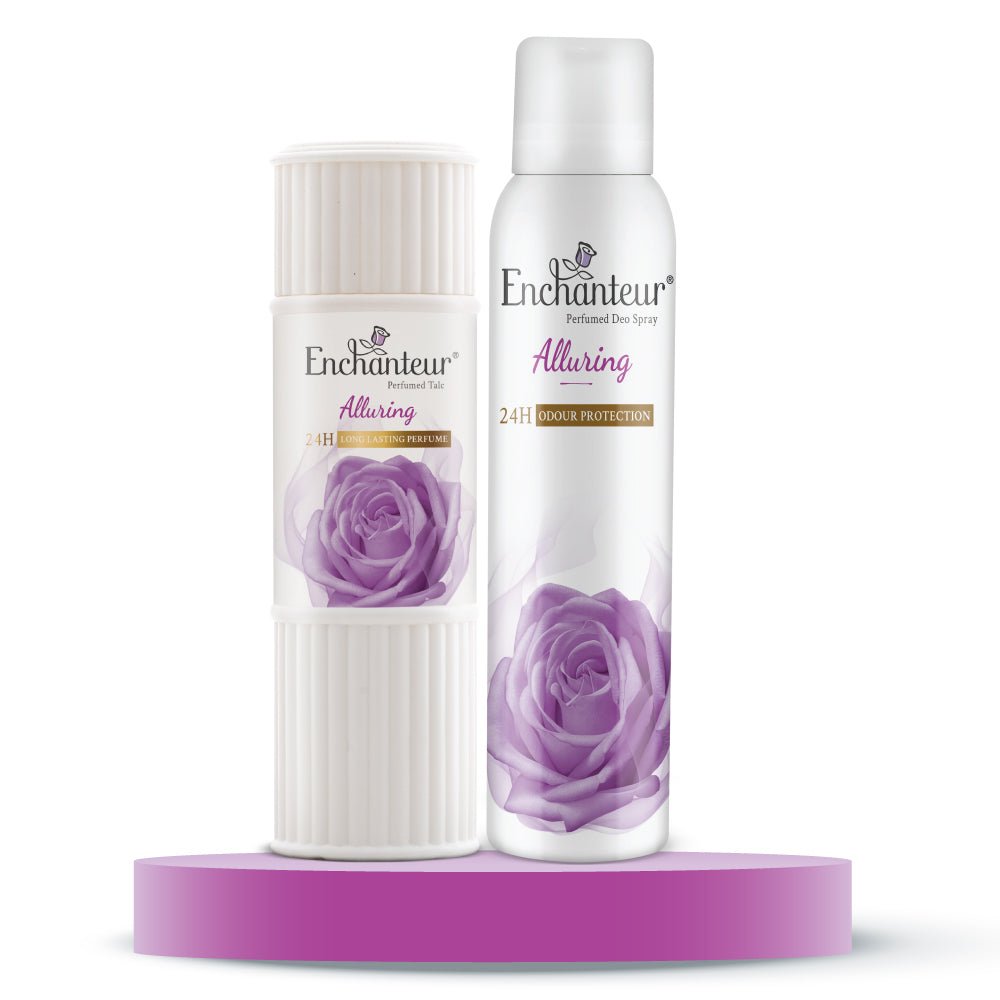 Enchanteur Alluring Perfumed Body Talc 125gms & Alluring Perfumed Deo Spray 150ml