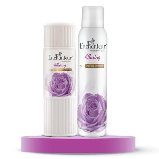 Enchanteur Alluring Perfumed Body Talc 125gms & Alluring Perfumed Deo Spray 150ml