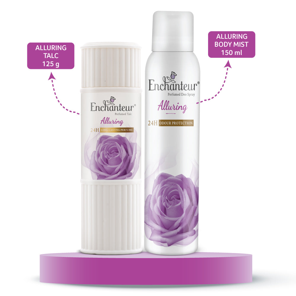 Enchanteur Alluring Perfumed Body Talc 125gms & Alluring Perfumed Deo Spray 150ml