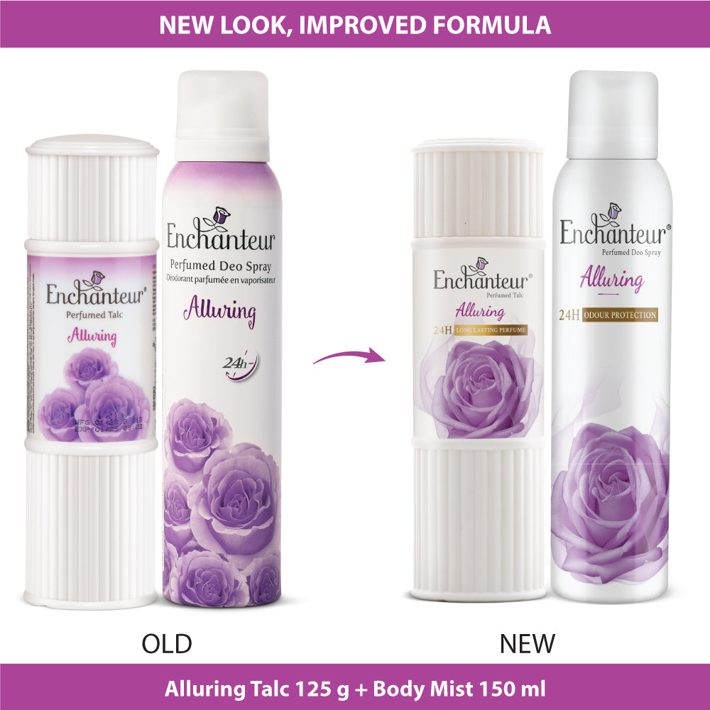 Enchanteur Alluring Perfumed Body Talc 125gms & Alluring Perfumed Deo Spray 150ml