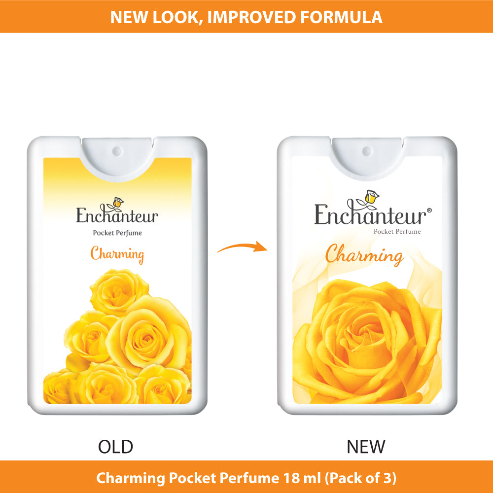 Enchanteur Charming Pocket Perfume, (Pack of 3)