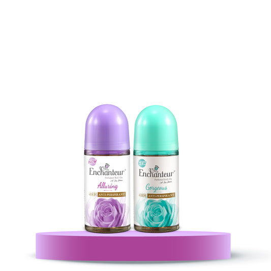 Enchanteur Alluring & Gorgeous Perfumed Roll-On Deo Combo