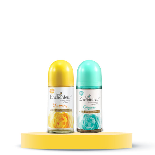 Enchanteur Charming & Gorgeous Perfumed Roll-on Deo Combo