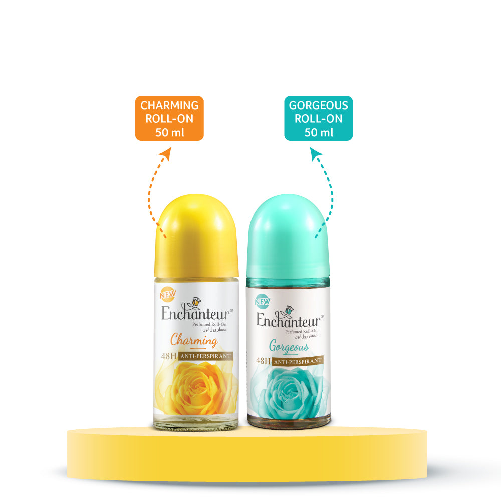 Enchanteur Charming & Gorgeous Perfumed Roll-on Deo Combo