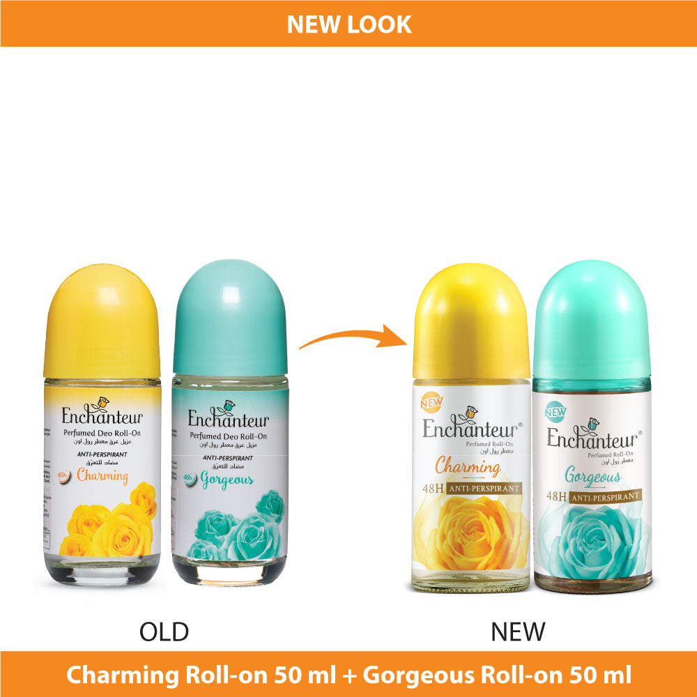 Enchanteur Charming & Gorgeous Perfumed Roll-on Deo Combo