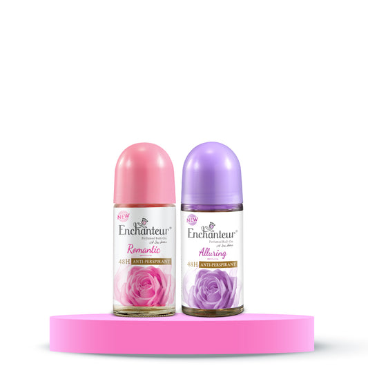 Enchanteur Romantic & Alluring Perfumed Roll-on Deo Combo