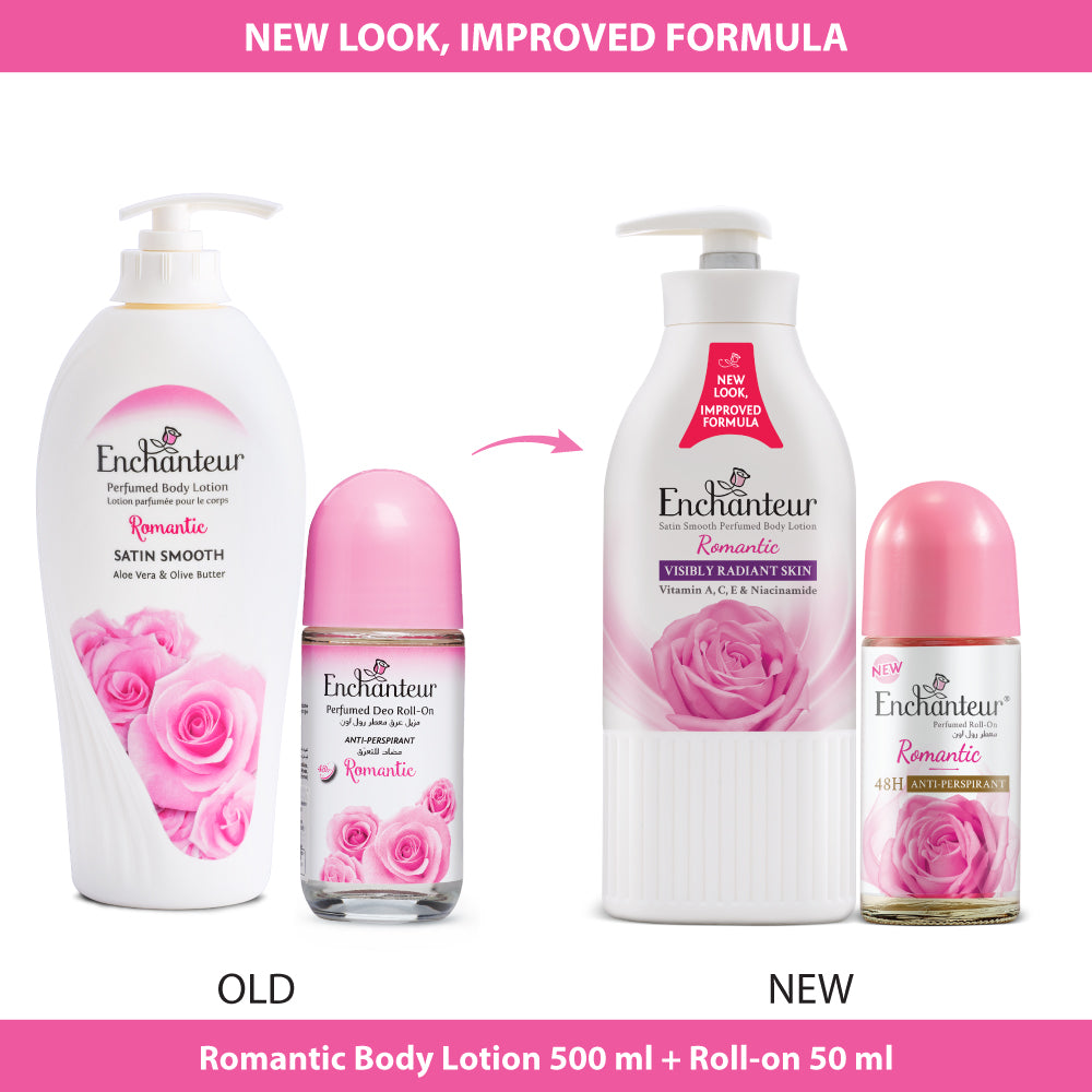 Enchanteur Romantic Lotion + Rollon Combo