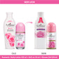 Enchanteur Romantic Shower gel 250gms & Romantic Hand and Body Lotion 250ml &  Romantic Roll-On Deodorant 50ml