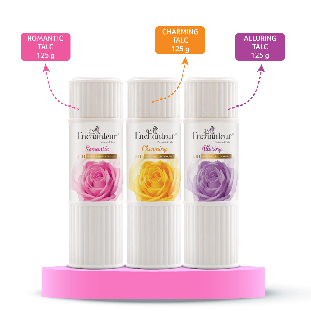 Enchanteur Romantic Talc, Charming Talc and Alluring Talc
