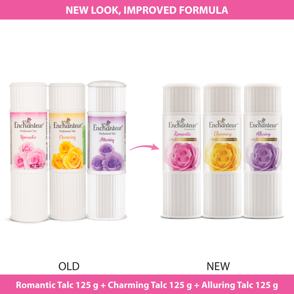 Enchanteur Romantic Talc, Charming Talc and Alluring Talc