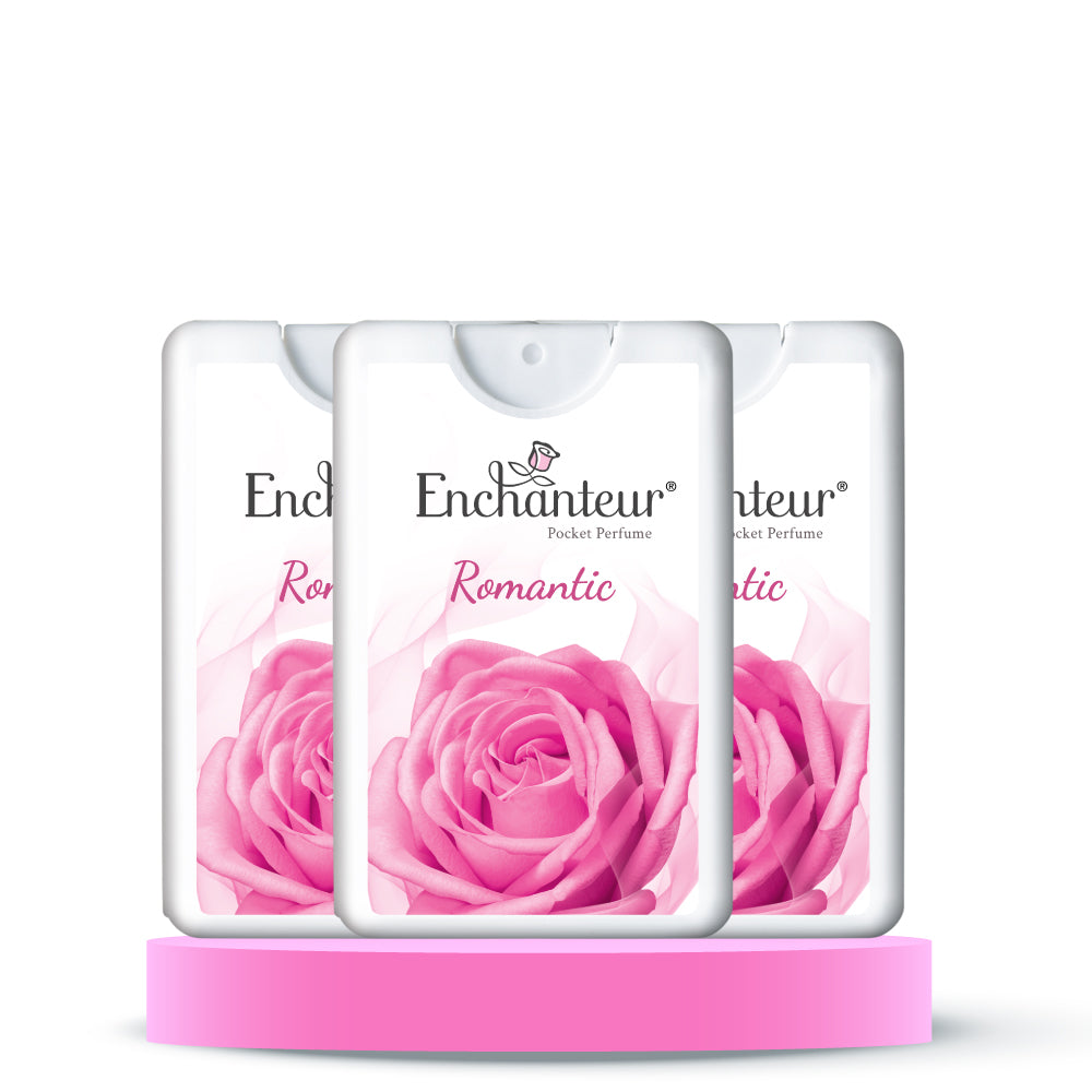 Enchanteur Romantic Pocket Perfume, (Pack of 3)