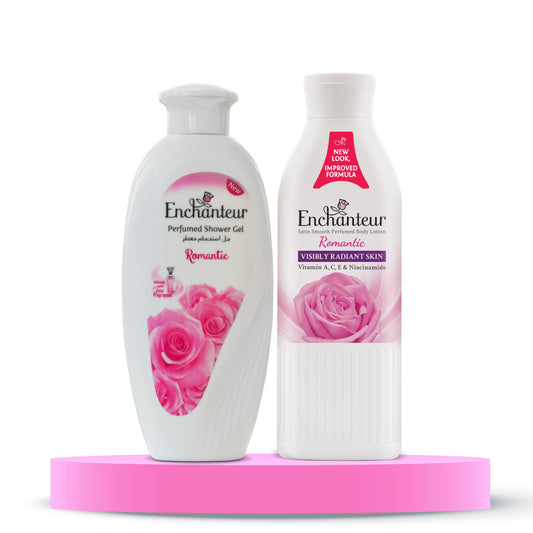 Enchanteur Romantic Shower gel 250gms & Romantic Hand and Body Lotion 250ml