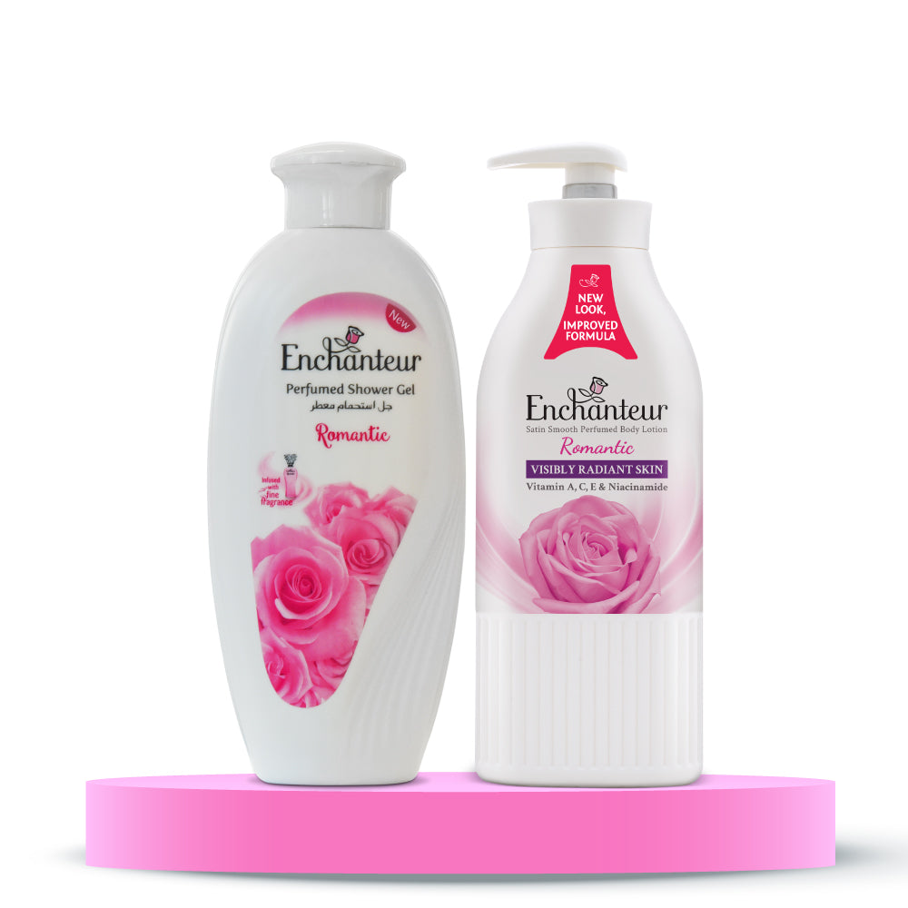 Enchanteur Romantic Shower gel 250gms & Romantic Hand and Body Lotion 500ml