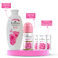 Enchanteur Romantic Shower gel 250gms & Romantic Roll-On Deodorant 50ml & Romantic Pocket Perfume, 18ml (Pack of 3)