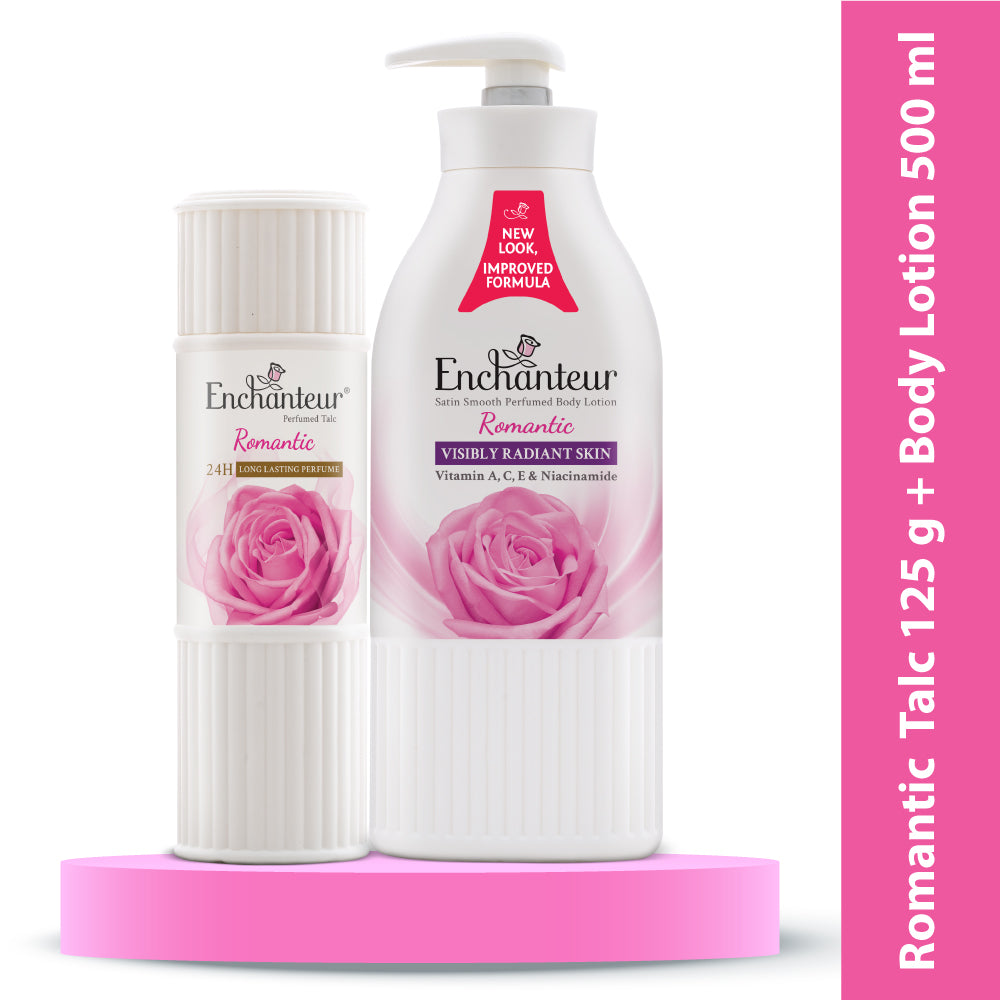 Enchanteur Romantic Perfumed Body Talc 125gms Romantic Hand and Body