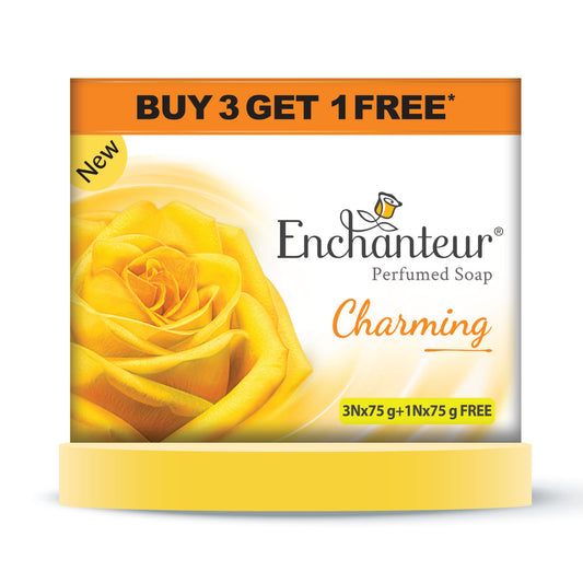Enchanteur Perfumed Charming Bathing Bar, Pack of 3+1
