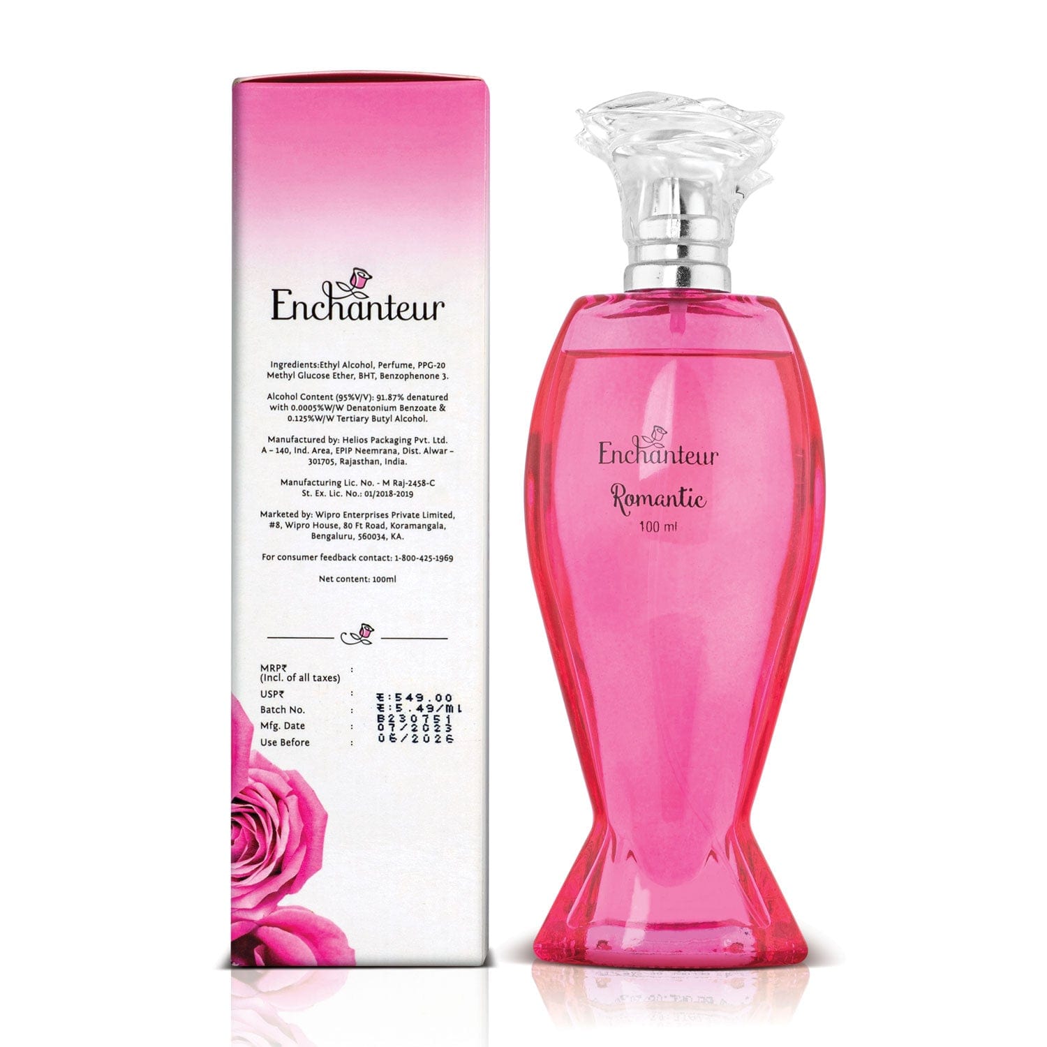 Enchanteur Romantic Daily wear Perfume for Women, 100ml By Enchanteur