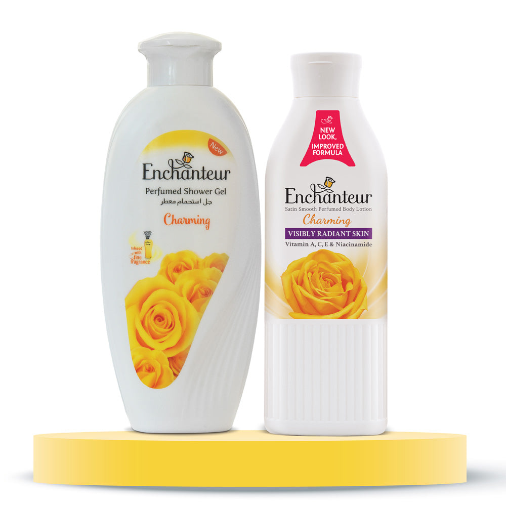 Enchanteur Charming Shower gel 250gms & Charming Hand and Body Lotion 250ml