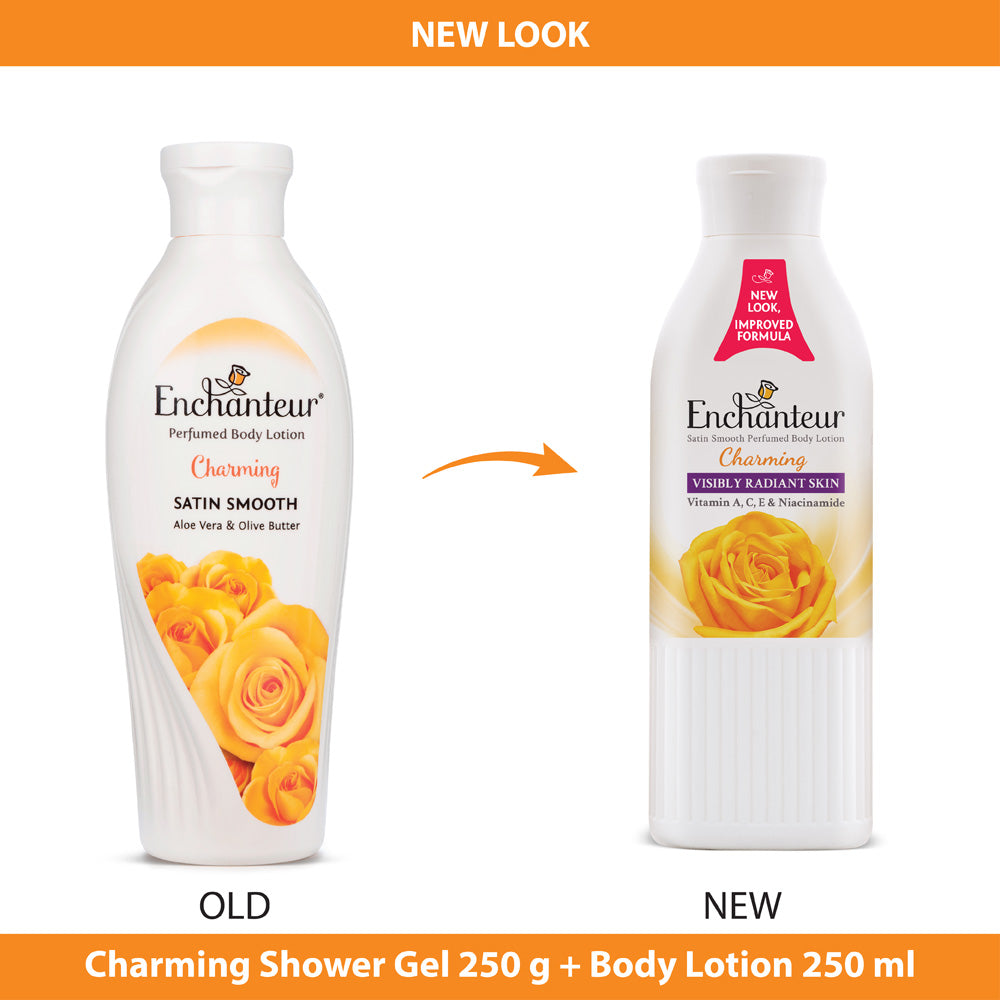 Enchanteur Charming Shower gel 250gms & Charming Hand and Body Lotion 250ml