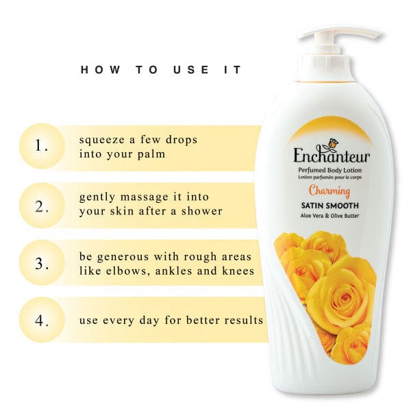 How to Use Enchanteur Charming Perfumed Hand And Body Lotion 500 ml