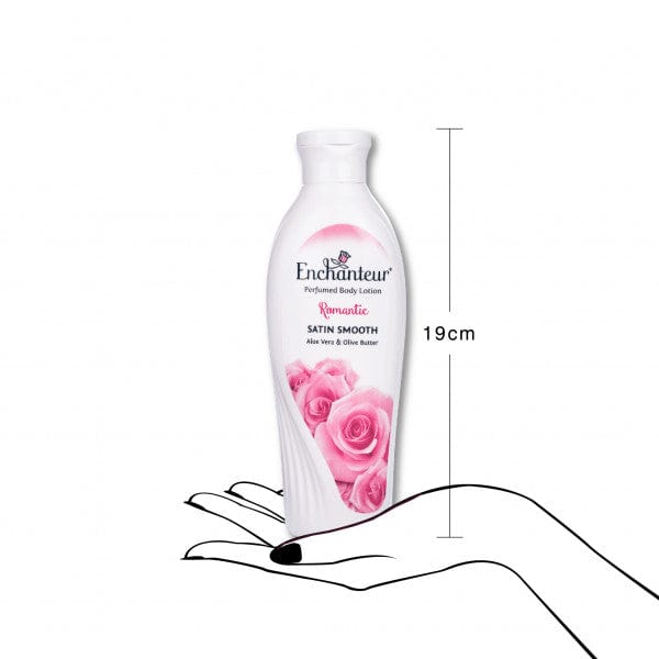 User Friendly Packaging of Enchanteur Romantic Perfumed Satin Smooth Body Lotion
