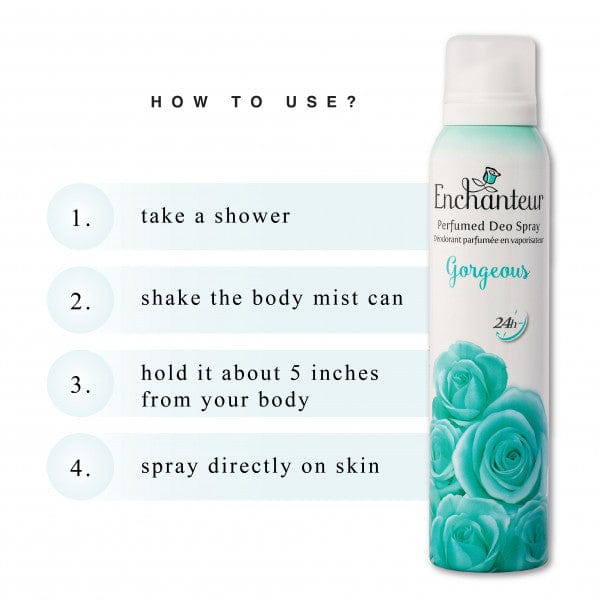 How to Use Enchanteur Gorgeous Perfumed Deo Spray