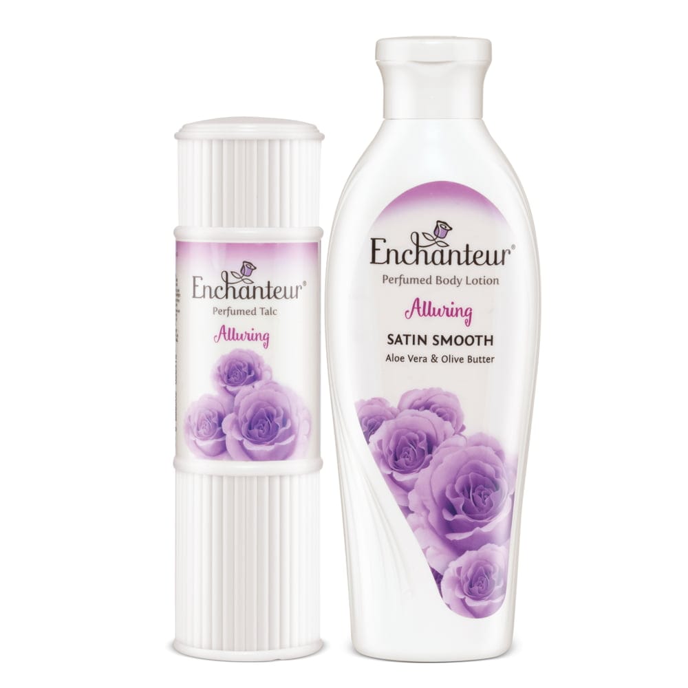 Enchanteur Alluring Perfumed Body Talc 125gms & Alluring Hand and Body Lotion 250ml