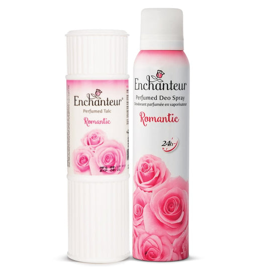 Enchanteur Romantic Perfumed Body Talc 125gms & Romantic Perfumed Deo Spray 150ml