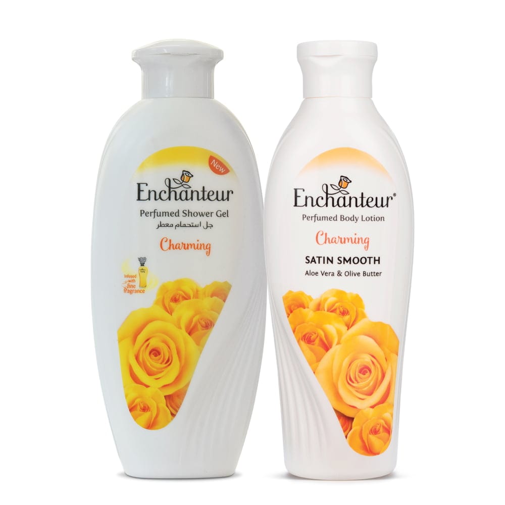 Enchanteur Charming Shower gel 250gms & Charming Hand and Body Lotion 250ml By Enchanteur